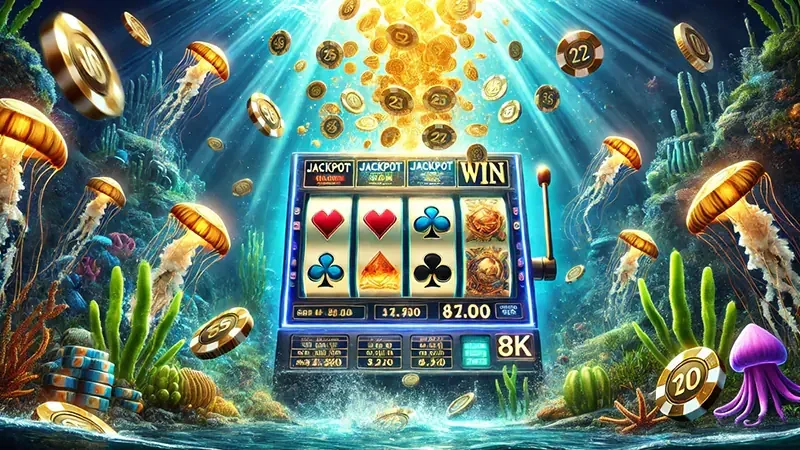 Kontrol meriam dan sasaran ikan dalam permainan arcade bawah laut
