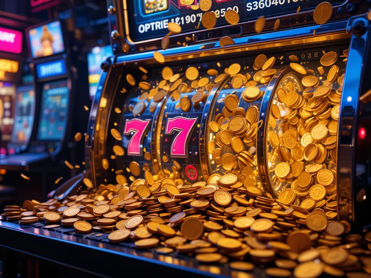 Tampilan koleksi permainan slot MEGAVISA88 dengan reel dan simbol berwarna